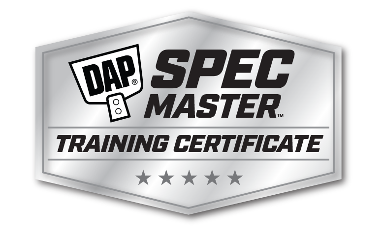 Spec Master Training Certificate 