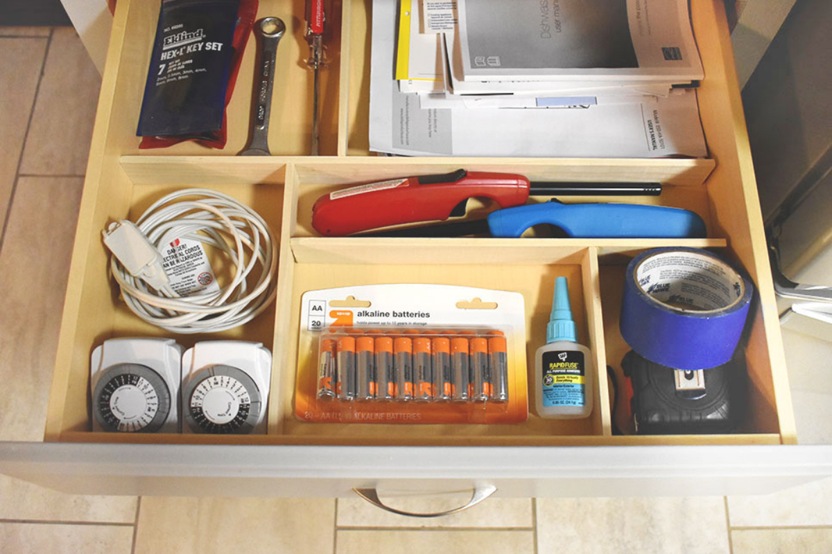 DIY Junk Drawer Organizer