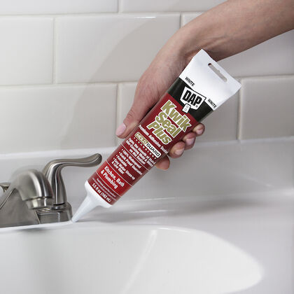 Kwik Seal Plus Kitchen Bath Adhesive, What Kind Of Caulking Should You Use Around A Bathtub