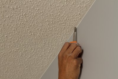 cut in textured ceiling