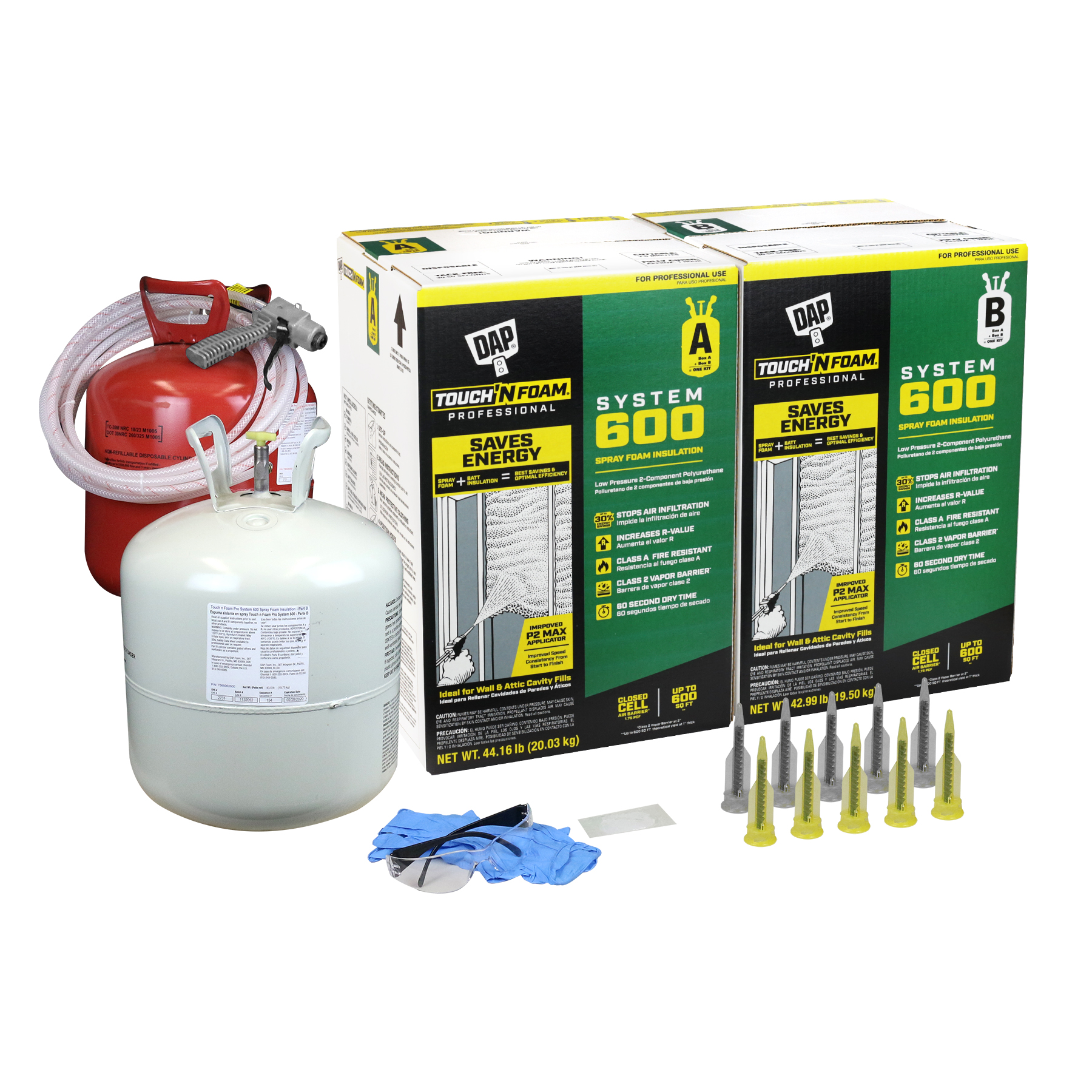 Touch N Foam System 600 Spray Foam Insulation Kit Dap Products