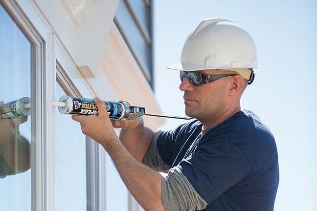 dynaflex ultra being used to seal a window