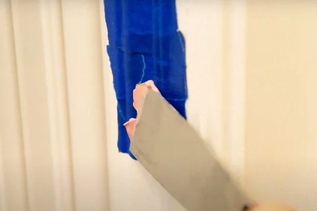 repair with masking tape